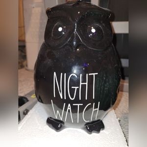 Rae Dunn "Night Watch" owl Halloween decor, NEW